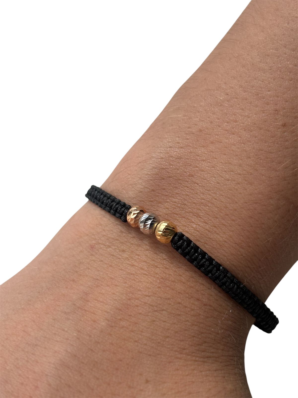 Manilla Negra con 3 Balines de Oro #5 – Multicolor